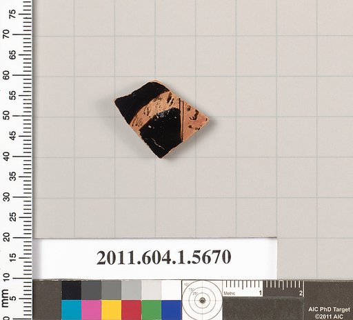 Terracotta rim fragment of a kylix (drinking cup)