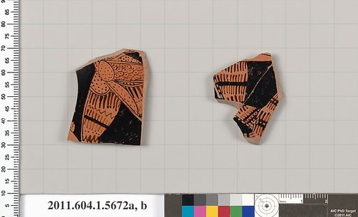 Terracotta fragments of a kylix (drinking cup)