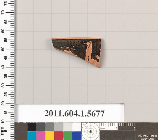 Terracotta rim fragment of a kylix (drinking cup)