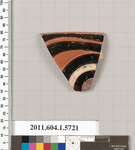 Terracotta rim fragment of a kylix: eye-cup  (drinking cup)
