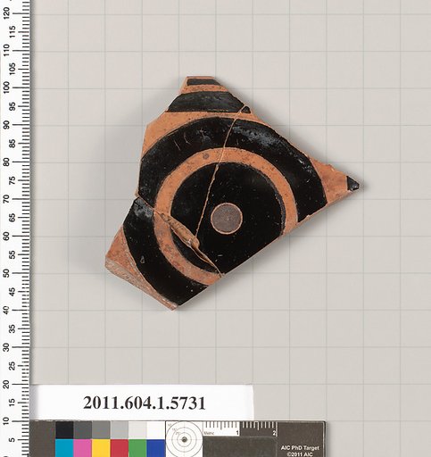 Terracotta rim fragment of a kylix: eye-cup  (drinking cup)