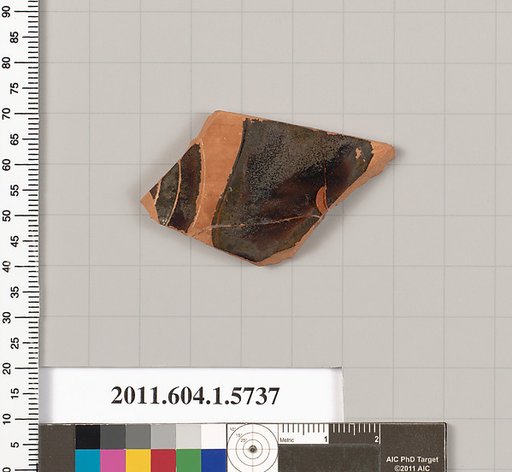 Terracotta fragment of a kylix: eye-cup  (drinking cup)