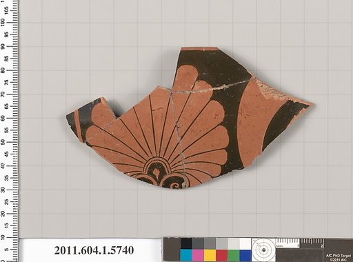Terracotta rim fragment of a kylix: eye-cup  (drinking cup)