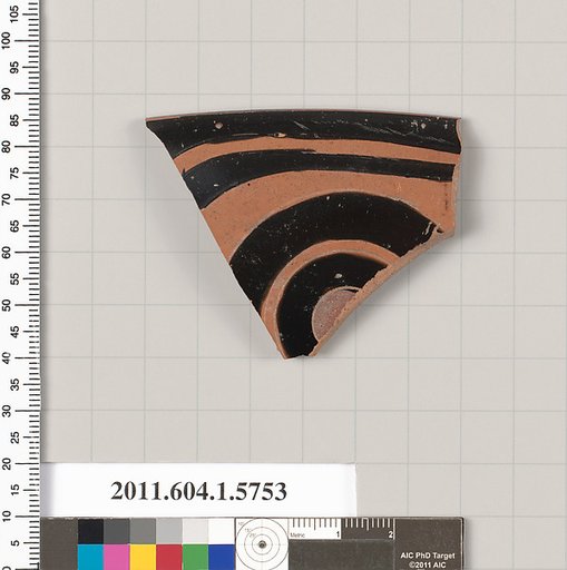 Terracotta rim fragment of a kylix: eye-cup (drinking cup)