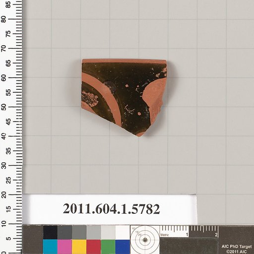 Terracotta rim fragment of a kylix: eye-cup (drinking cup)