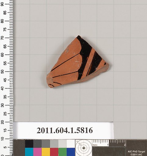 Terracotta fragment of a kylix: eye-cup  (drinking cup)