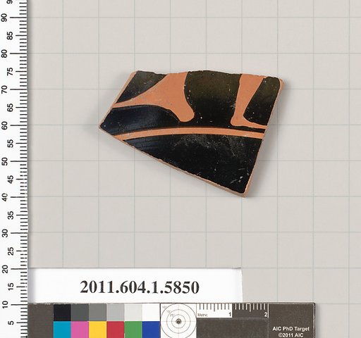 Terracotta fragment of a kylix: eye-cup  (drinking cup)