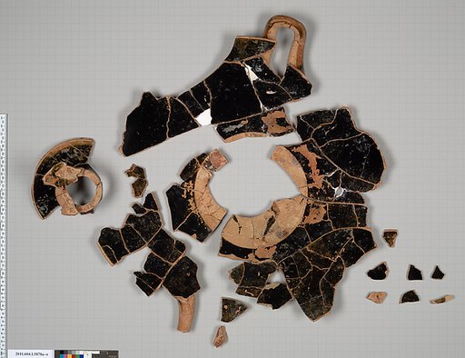 Terracotta fragments of a kylix (drinking cup)