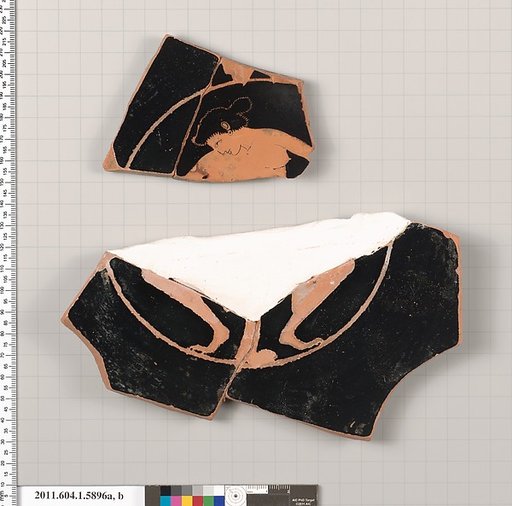 Terracotta fragments of a kylix (drinking cup)