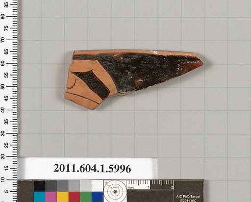 Terracotta rim fragment of a kylix (drinking cup)
