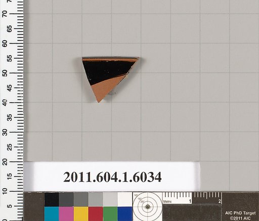 Terracotta rim fragment of a kylix (drinking cup)