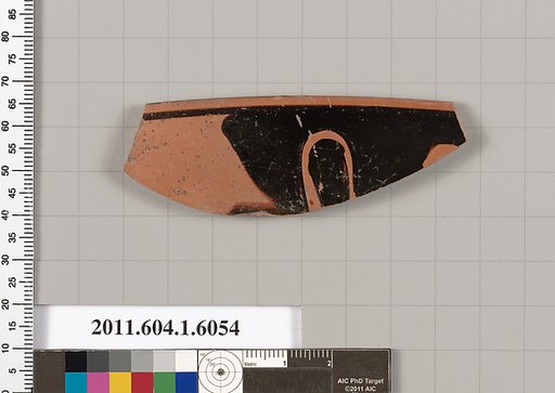 Terracotta rim fragment of a kylix (drinking cup)