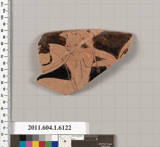 Terracotta rim fragment of a kylix (drinking cup)