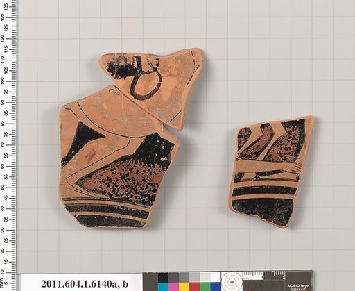 Terracotta fragments of a kylix (drinking cup)