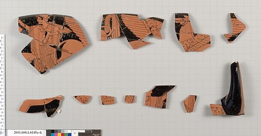 Terracotta fragments of a kylix (drinking cup)