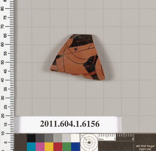 Terracotta rim fragment of a kylix (drinking cup)