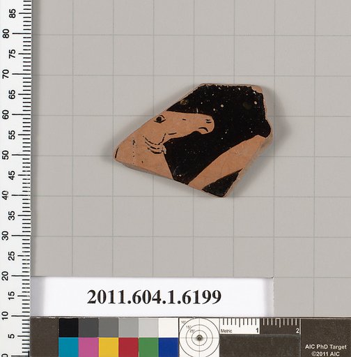 Terracotta rim fragment of a kylix (drinking cup)