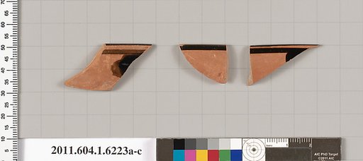 Terracotta rim fragments of kylikes (drinking cups)