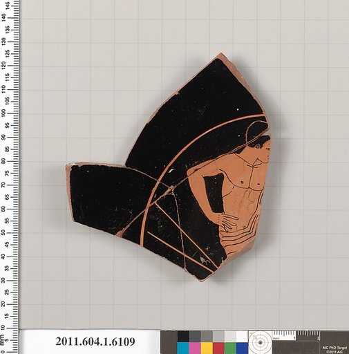 Terracotta fragment of a kylix (drinking cup)