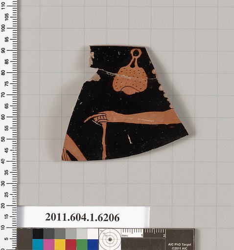 Terracotta rim fragment of a kylix (drinking cup)