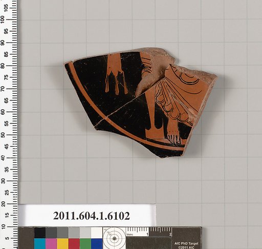 Terracotta fragment of a kylix (drinking cup)