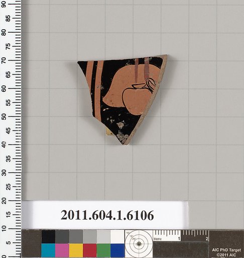 Terracotta fragment of a kylix (drinking cup)