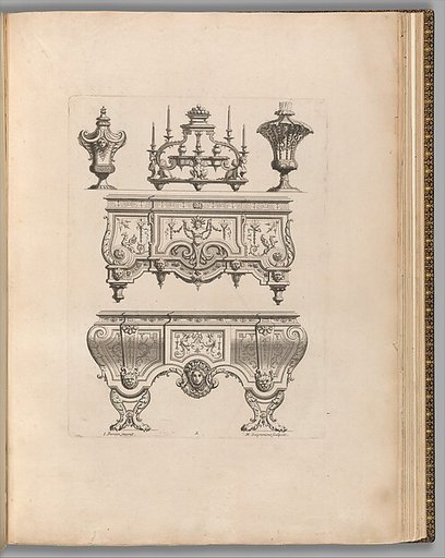 Plate, page 71 from "Ornament Designs Invented by J. Berain"