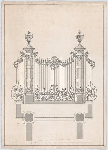 Design for the Cast Iron Gate of Castle ‘s-Gravenwezel (Belgium)