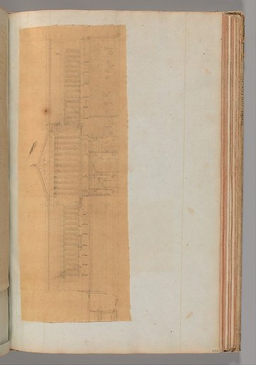 Page from a Scrapbook containing Drawings and Several Prints of Architecture, Interiors, Furniture and Other Objects