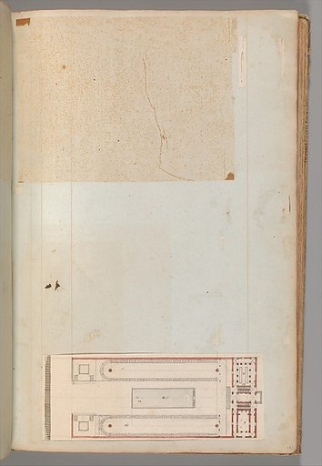 Page from a Scrapbook containing Drawings and Several Prints of Architecture, Interiors, Furniture and Other Objects