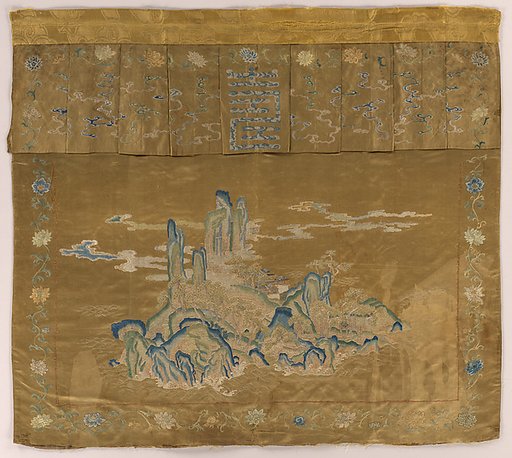 Valance with landscape