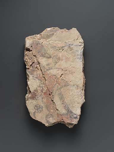 Fragment of a Wall Painting with a Fox or a Dog (and Painted Layers)