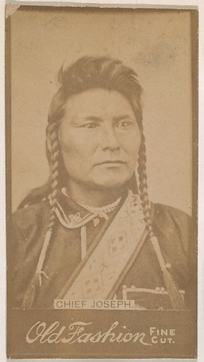 Chief Joseph, from the Indian Chiefs series (N681) promoting Old Fashion Fine Cut Tobacco