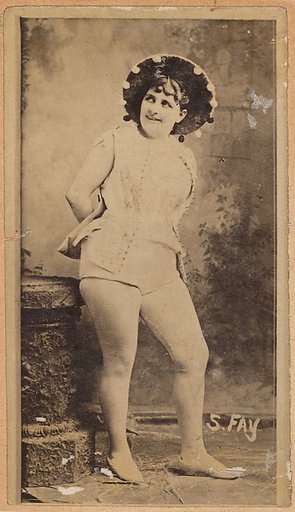 Actress wearing brimmed hat with pompoms, from the Actresses series (N668)