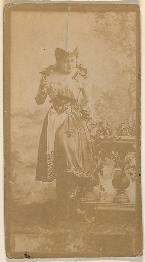 Actress seated on prop balustrade, from the Actresses series (N668)