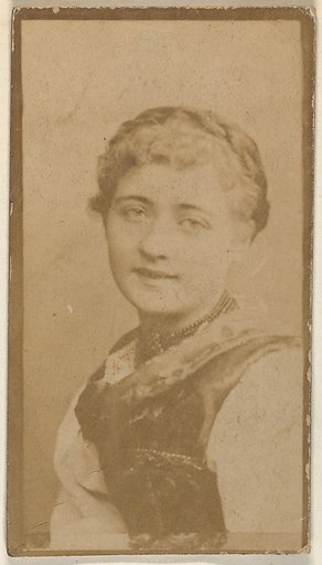 Portrait of actress with braided hair, from the Actresses series (N668)