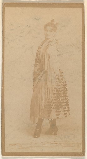 Standing actress wrapped in shawl, from the Actresses series (N668)