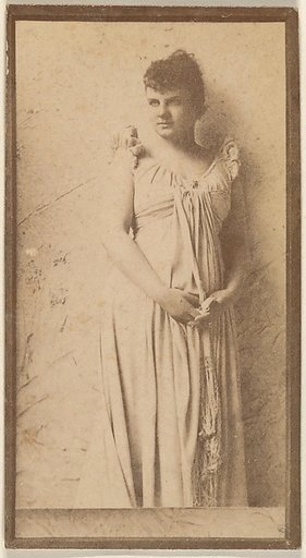 Standing actress in simple white gown, from the Actresses series (N668)