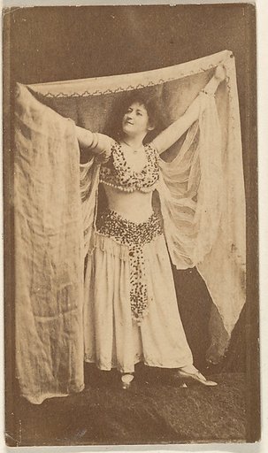 Dancer holding shawl above head, from the Actresses series (N668)