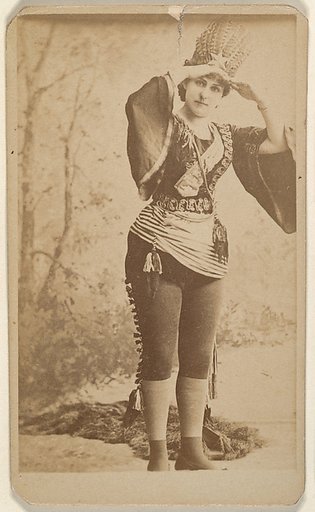 Actress adjusting hat, from the Actresses series (N668)