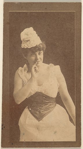 Actress holding finger up to lips, from the Actresses series (N668)