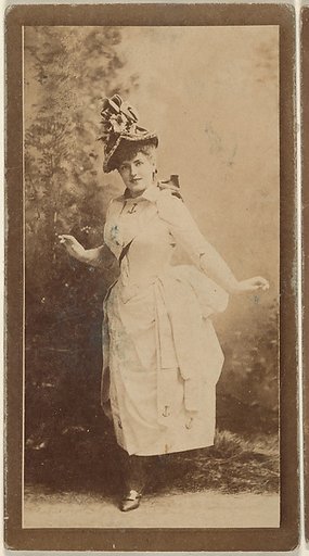 Actress wearing elaborate floral hat, from the Actresses series (N668)
