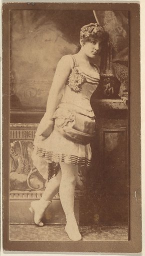Actress leaning on column, from the Actresses series (N668)