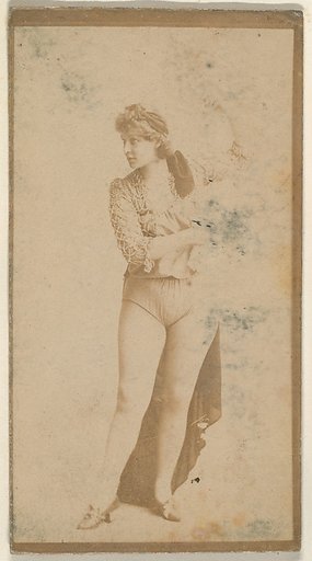 Actress standing with foot extended, from the Actresses series (N668)