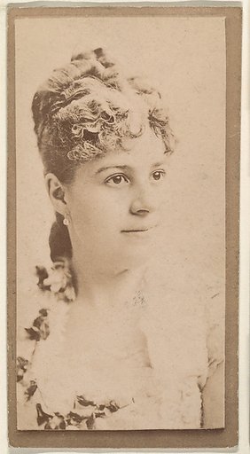 Actress wearing dress with floral neckline, from the Actresses series (N668)