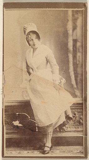 Actress wearing costume with cloth bonnet, from the Actresses series (N668)