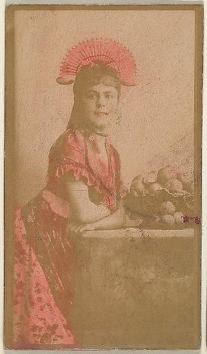 Actress wearing fan-shaped headpiece, from the Actresses series (N668)