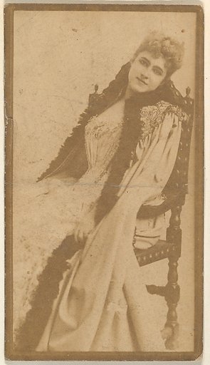 Actress seated in straight-backed chair, from the Actresses series (N668)