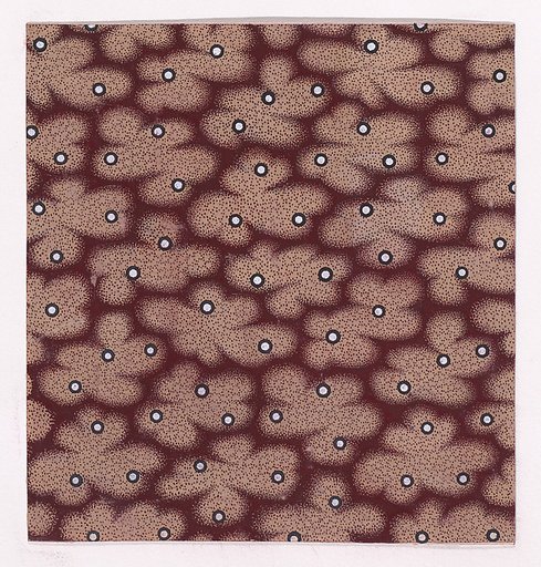 Textile Design with Cloud-Like Figures and Pearls