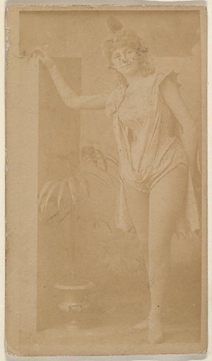 Standing actress leaning on column, from the Actresses series (N668)